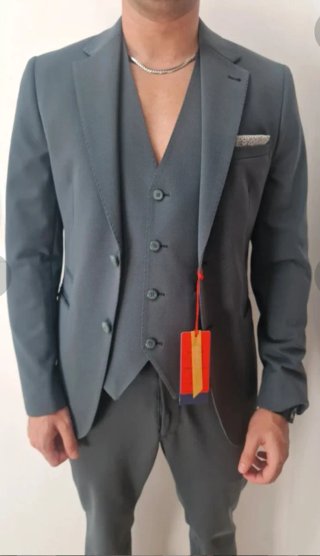 Traje de chaqueta verde sin estrenar