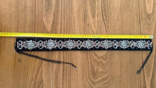 Cinturón joya bordado boho vintage