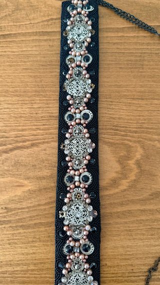 Cinturón joya bordado boho vintage