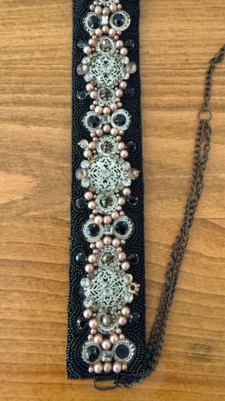 Cinturón joya bordado boho vintage