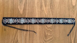 Cinturón joya bordado boho vintage