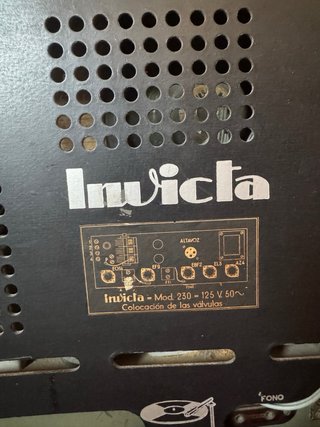 Radio Invicta 230 Válvulas Vintage