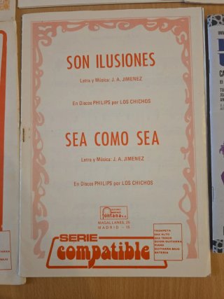 5 Partituras Originales de Los Chichos