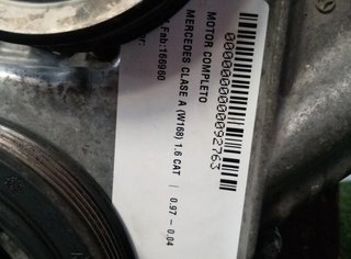 Motor mercedes 92763 166960 clase a (w168) 1.6 cat