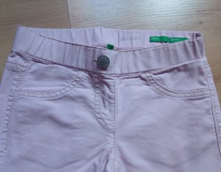 Benetton Pantalón pirata lila Talla 6-7