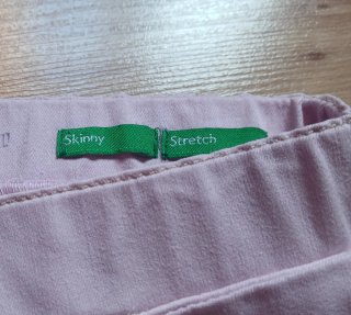 Benetton Pantalón pirata lila Talla 6-7