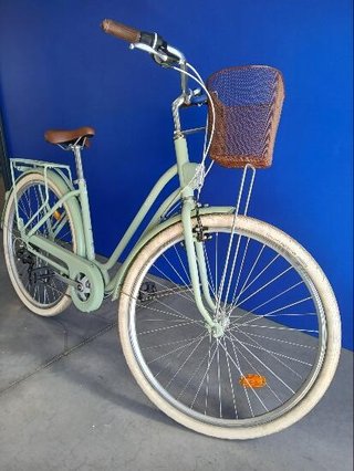 Bicicleta urbana clásica cuadro bajo 28 pulgadas 6 V Elops