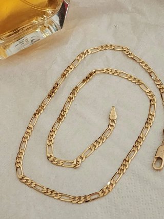 Cadena Figaro 45cm Oro Laminado 18k