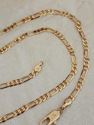 Cadena Figaro 45cm Oro Laminado 18k