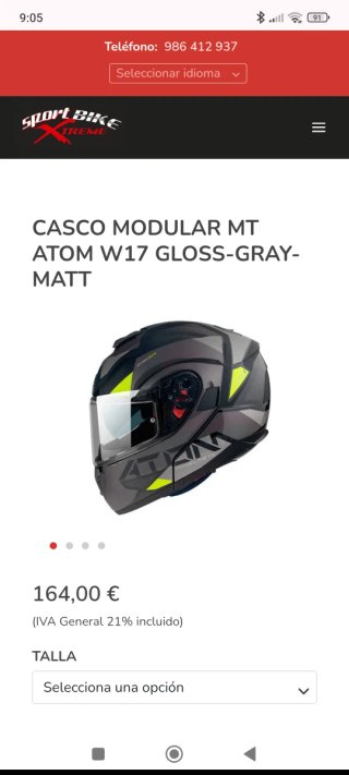 Pareja Cascos Modulares MT W17  ATOM (M y S)