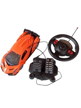 Auto radiocomandata arancione con volante