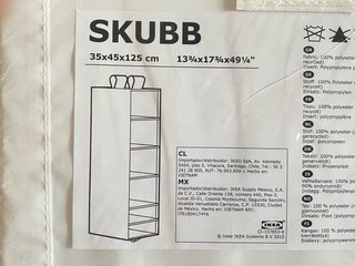 Organizador Colgante SKUBB IKEA Blanco