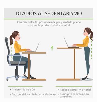 Escritorio elevable manual madera y metal