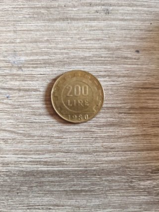 Moneda 200 Liras 1980 Italia