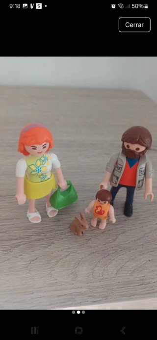 Playmobil familia con bebé y conejo