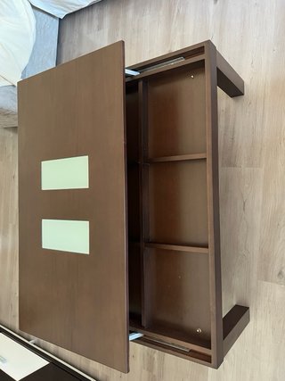 Mesa auxiliar comedor con tapa de cristal