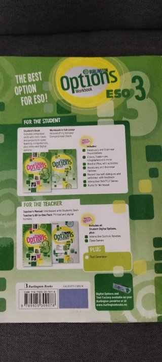Libros inglés Burlington options 3ESO
