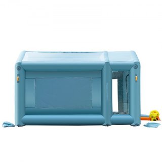 Cabina de Pintura Inflable Portátil, 396.24 x 243.8 x 243.8 cm Cabina de Pulverización Inflable, Carpa de Pintura para Autos con Sistema de Filtro de Aire y 2 Ventiladores, Carpa de Pulverización ...