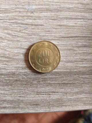 Moneda 200 Liras 1998 Numismática