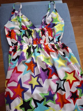 Vestido largo estampado estrellas