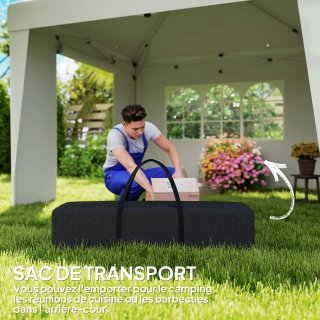 Carpa Jardín Plegable 3x3m Beige Anti-UV