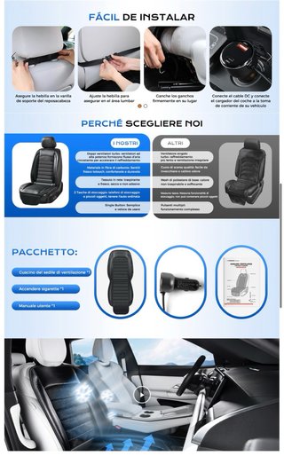 NUEVO! (96€) Cojín asiento coche ventilado