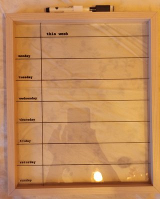 Organizador semanal cristal y madera