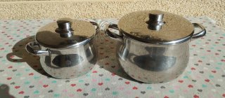 Set 2 Ollas Acero Inoxidable