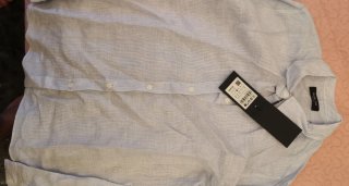 Camisa Massimo Dutti Rayas Azul Talla M
