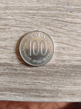 Moneda 100 Dinara 1986 Numismática
