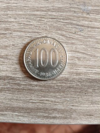 Moneda 100 Dinara 1986 Numismática
