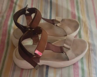 Sandalias Zara Beige y Marrón