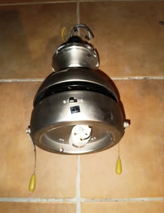 Ventilador de techo madera y metal