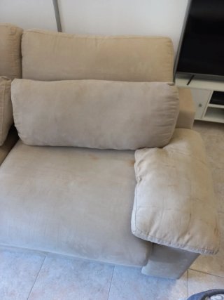 Sofá cama beige tela