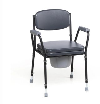 Silla wc acolchada con orinal y tapa, como nueva