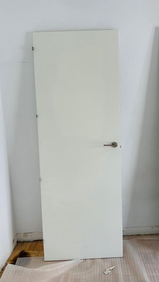 Puerta Interior Blanca Lacada Semi Maciza