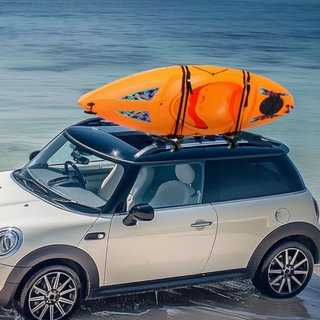 Portaequipajes para Kayak 1 Par J-Bar, Portaequipajes Suave Plegable Rápido, Montaje Superior con Amarre, Transportador para kayak, Tabla de Surf, Canoa, SUP, Tabla de Esquí, Montaje en Coche, SUV...
