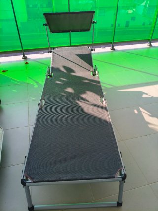 Tumbona plegable aluminio y tela