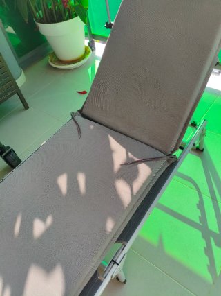 Tumbona plegable aluminio y tela