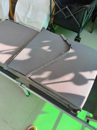 Tumbona plegable aluminio y tela