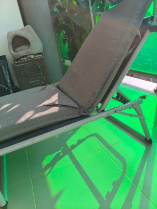 Tumbona plegable aluminio y tela