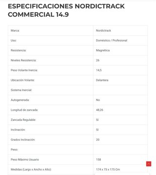 Bicicleta Elíptica Nordictrack Commercial 14.9