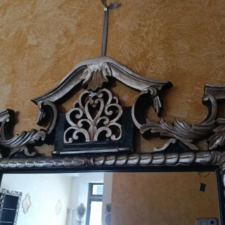 Specchio barocco foglia argento