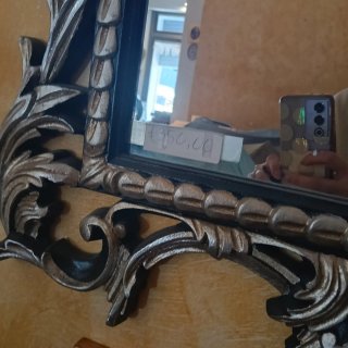 Specchio barocco foglia argento