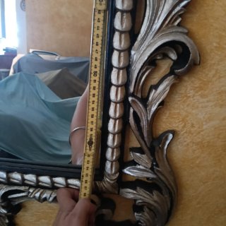 Specchio barocco foglia argento