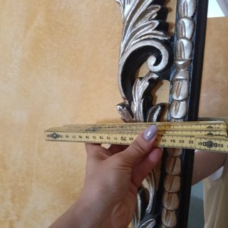 Specchio barocco foglia argento