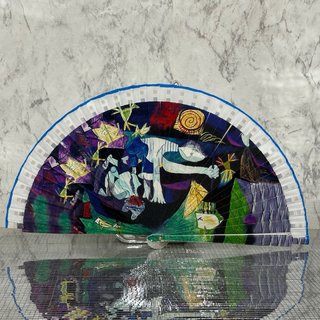 Abanico Madera Picasso Multicolor