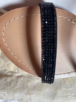 Sandali Frizzj neri con strass