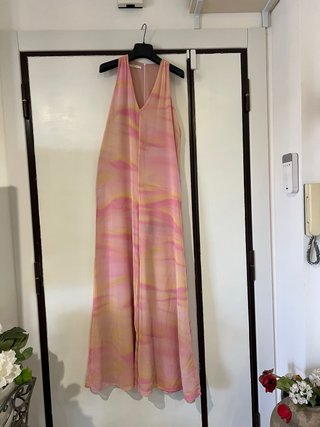 Tutina organza rosa e gialla taglia M