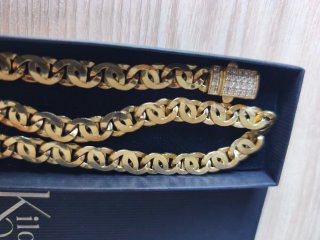 Cadena Oro 18k Ojo de Tigre